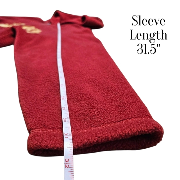 VTG Disney Tigger Fleece Hoodie XXL Red Half Zip Embroidered Winnie the Pooh Y2K - Picture 9 of 11